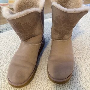 UGG Women's Shearling-Lined Suede Winter Boots - light purple